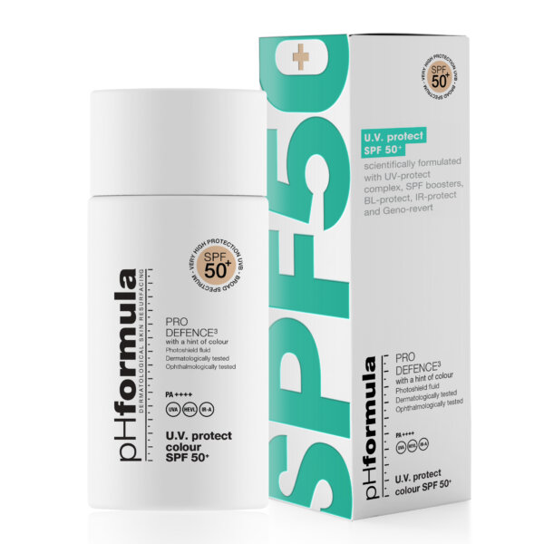 U.V. protect colour SPF50+  PRO DEFENCE3 (med strejf af farve) 50 ml.